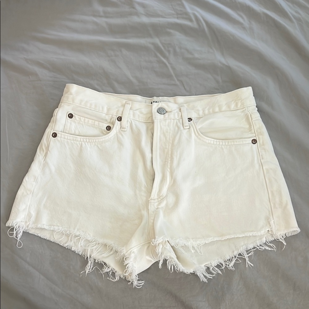 Women's White Parker Denim Shorts